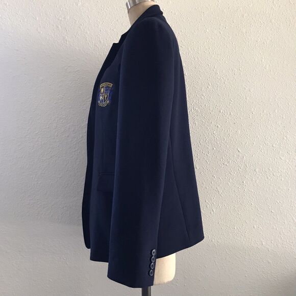 J. Crew Regent Navy Blue Classic Preppy Academia Blazer Jacket - 10 M - Picture 4 of 9